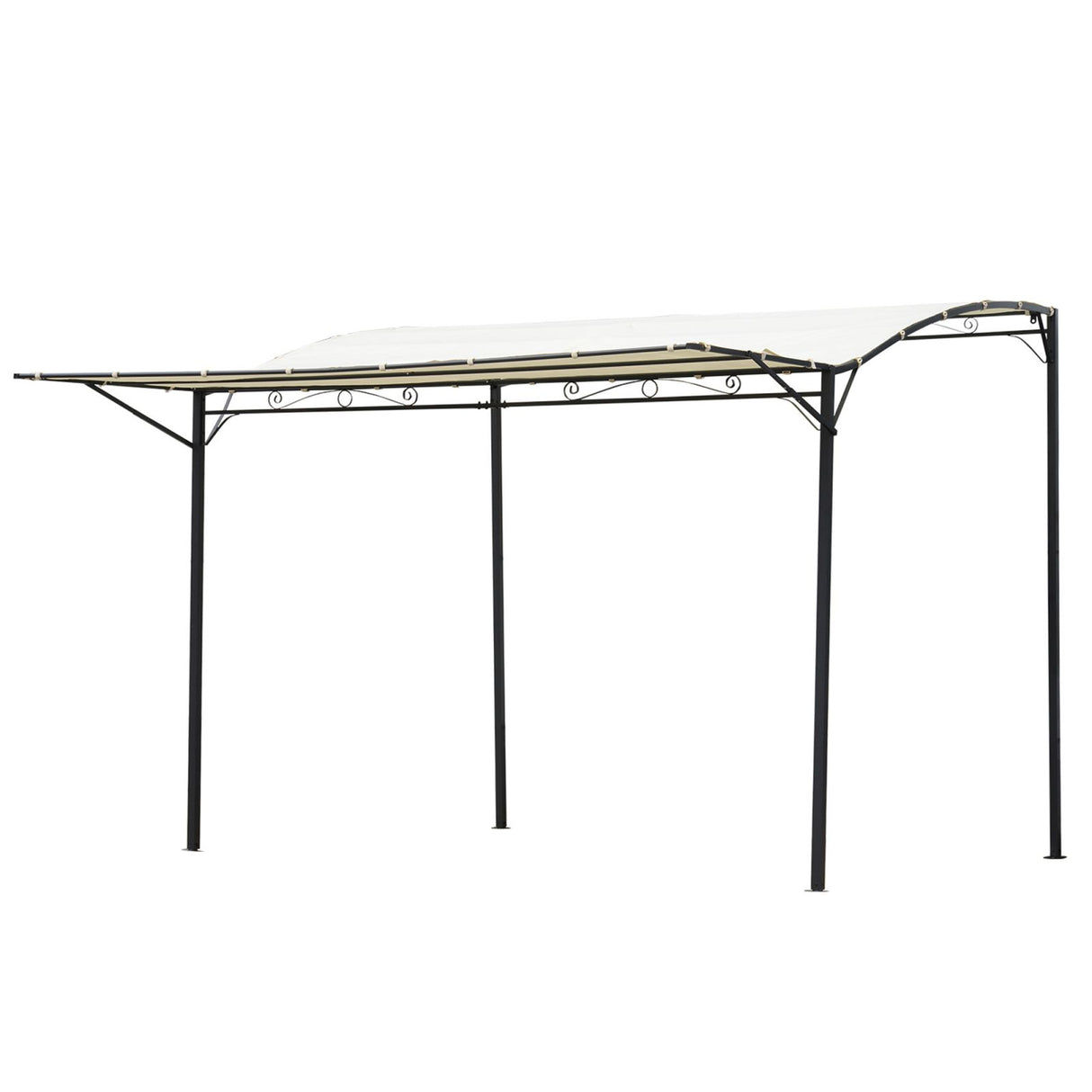 easycomfort easycomfort pergola da giardino in acciaio con copertura in tessuto beige 300x250cm ean 8054144136875