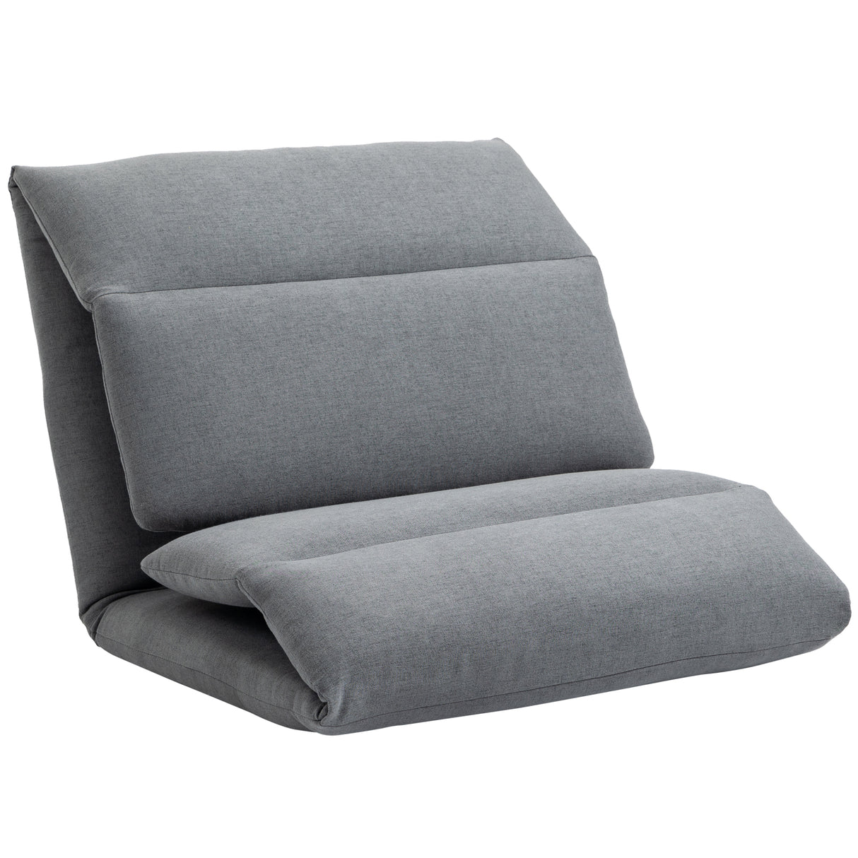 easycomfort easycomfort poltrona da terra con schienale reclinabile in tessuto 71x72x60cm grigio scuro