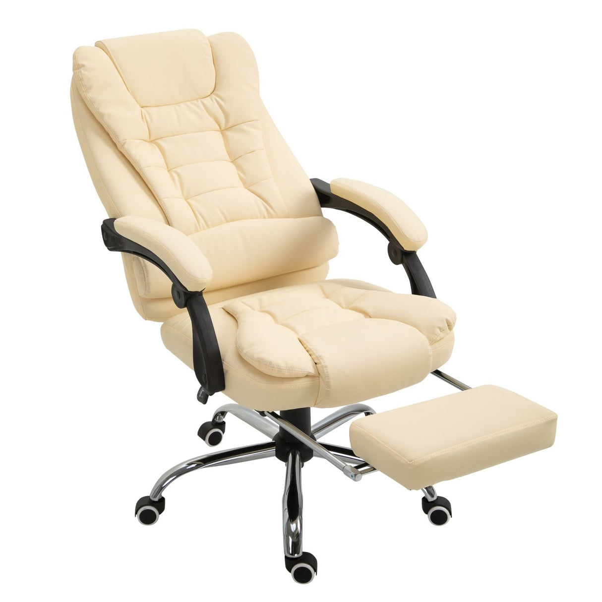 easycomfort easycomfort poltrona da ufficio in similpelle bianca regolabile e reclinabile ean 8054144132907