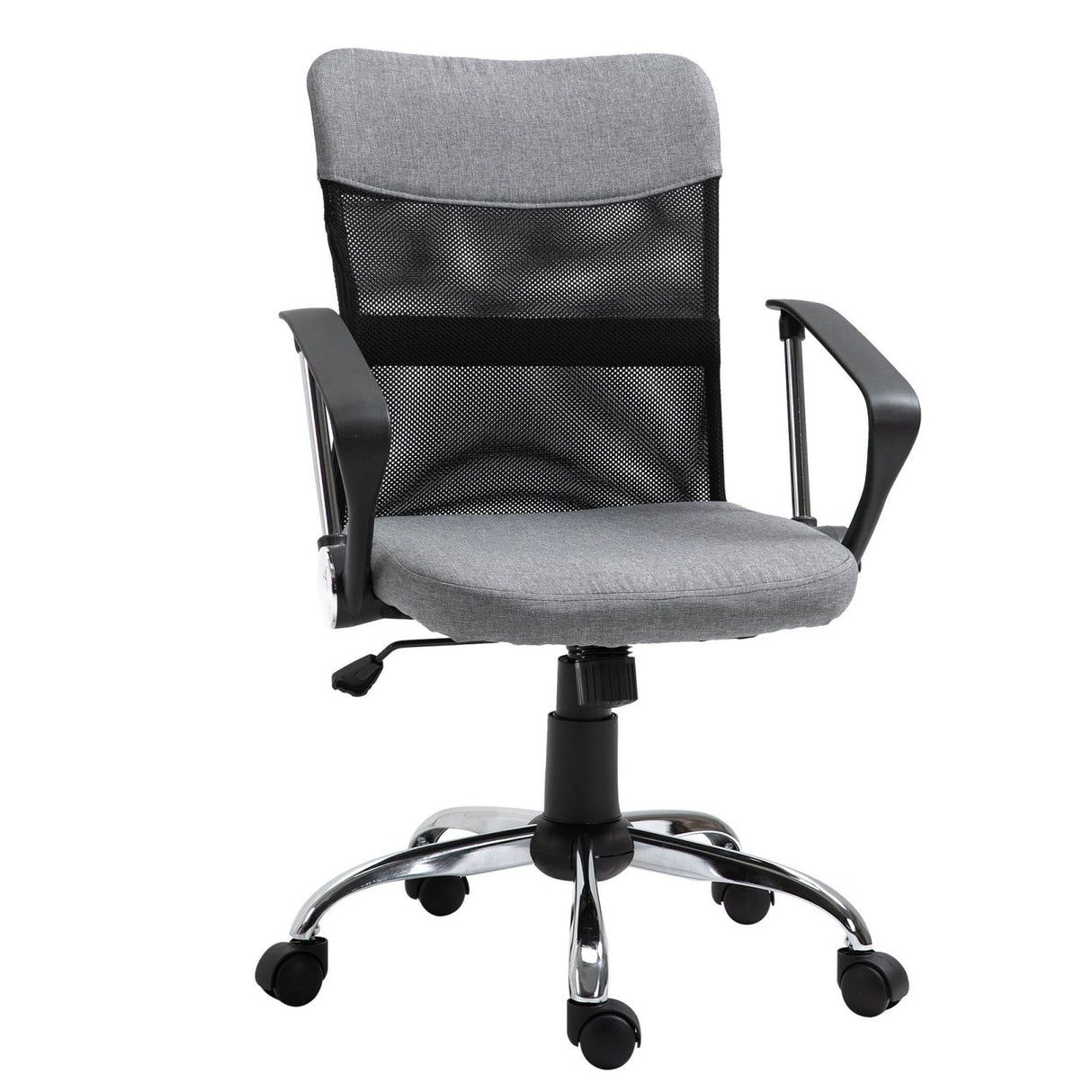 easycomfort easycomfort poltrona da ufficio in tessuto grigio sedia girevole ed ergonomica per scrivania ean 8054144136387