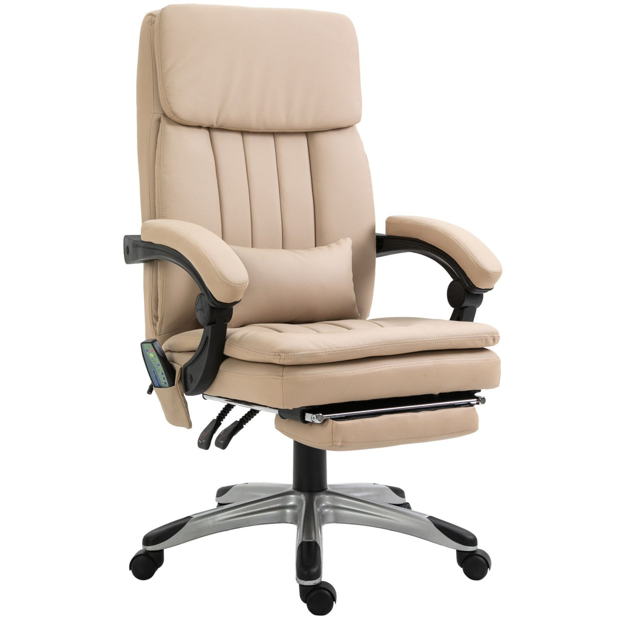 easycomfort easycomfort poltrona da ufficio massaggiante e riscaldante in similpelle beige ean 8055776910468
