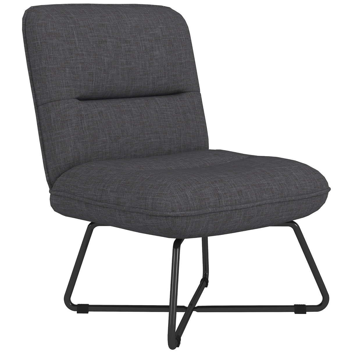 easycomfort easycomfort poltrona moderna con base in acciaio e rivestimento in tessuto 61x68x83 5cm grigio scuro