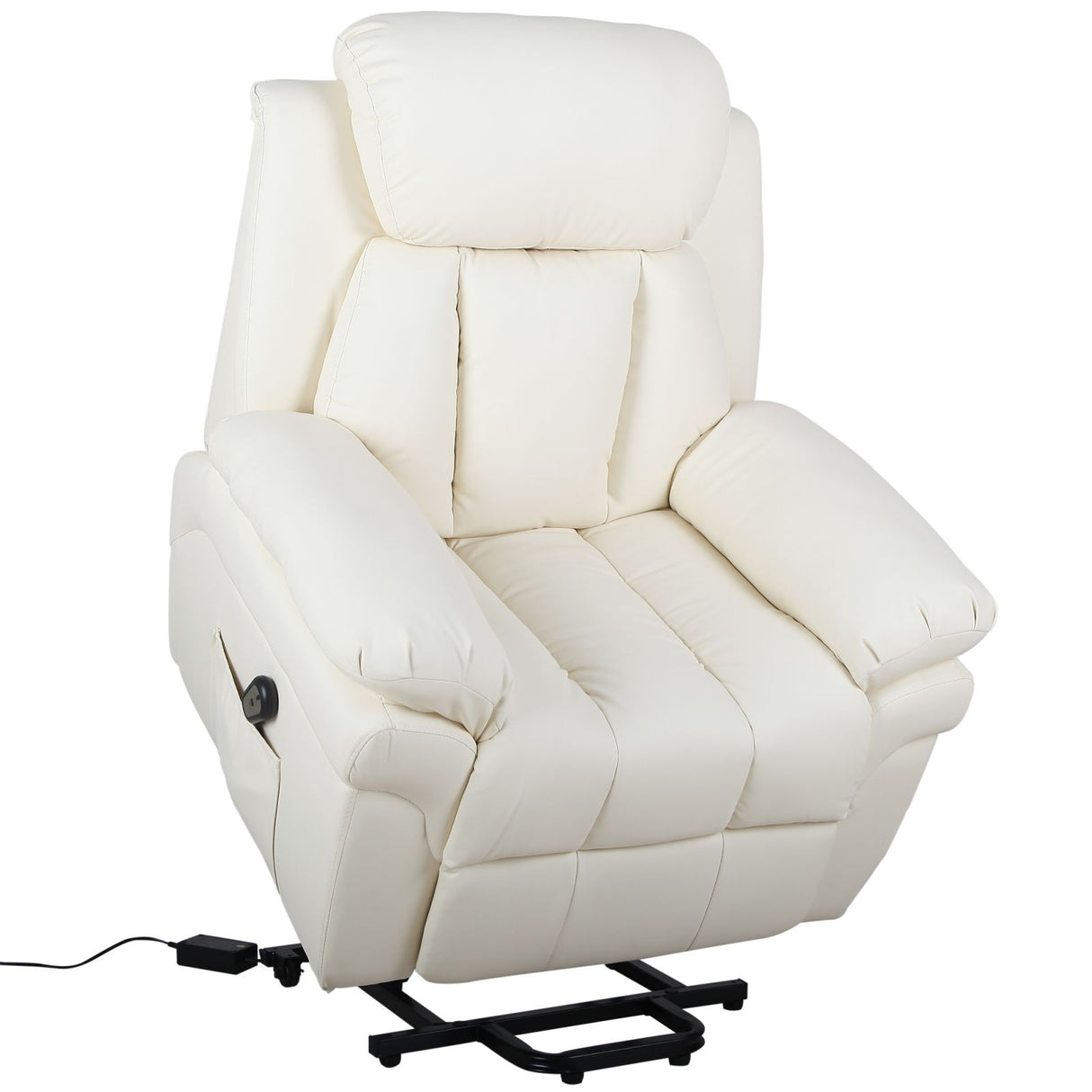 easycomfort easycomfort poltrona reclinabile alzapersone in ecopelle con telecomando extra imbottitura beige ean 8054144134741