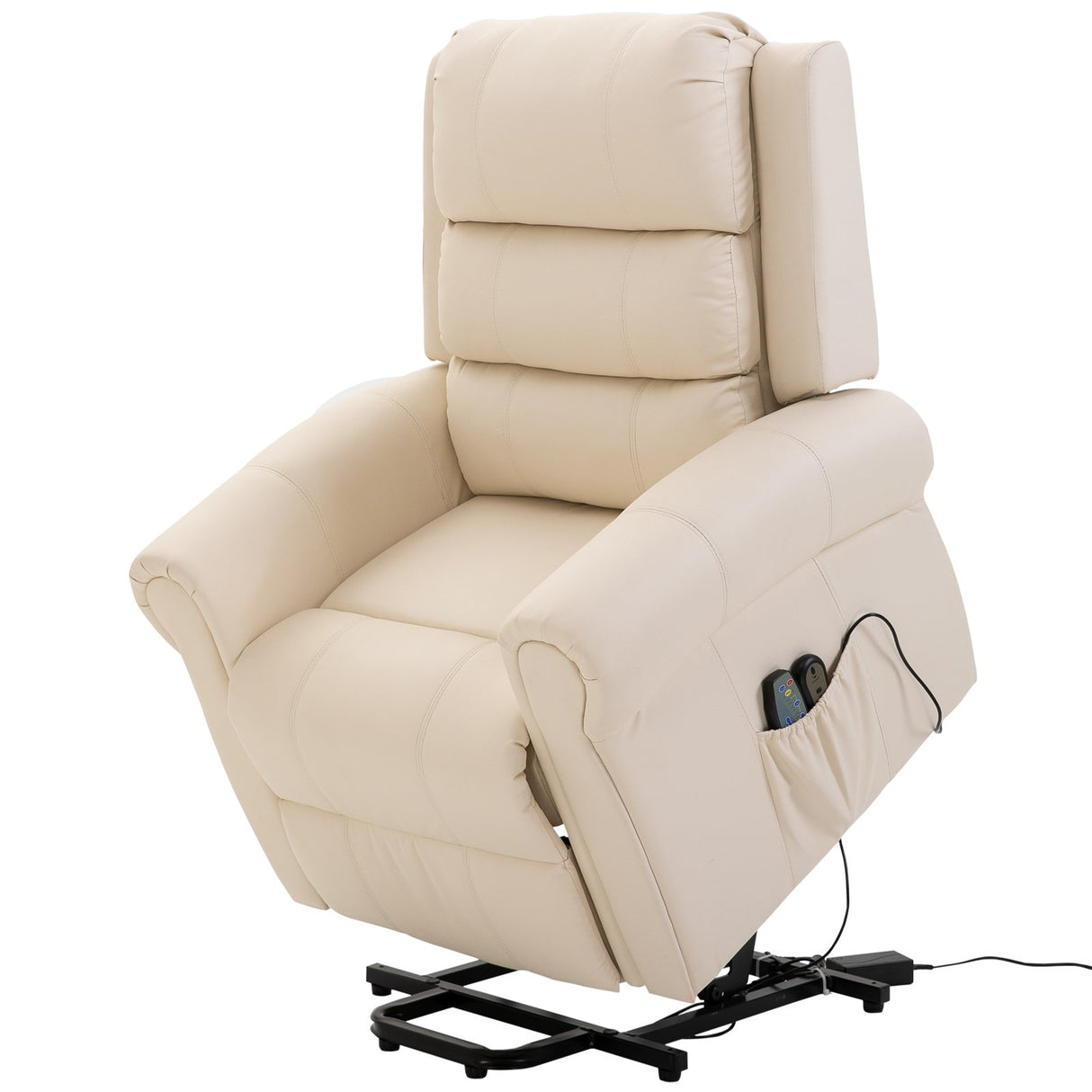 easycomfort easycomfort poltrona reclinabile massaggiante riscaldante con meccanismo alzapersona e telecomando crema ean 8054144137063