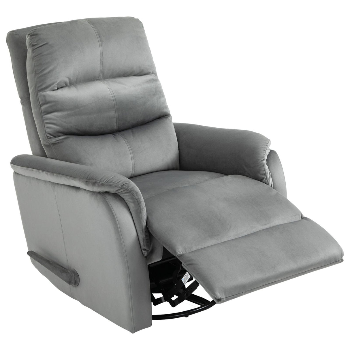 easycomfort easycomfort poltrona relax moderna in tessuto grigio con schienale reclinabile 140 ean 8055776911656