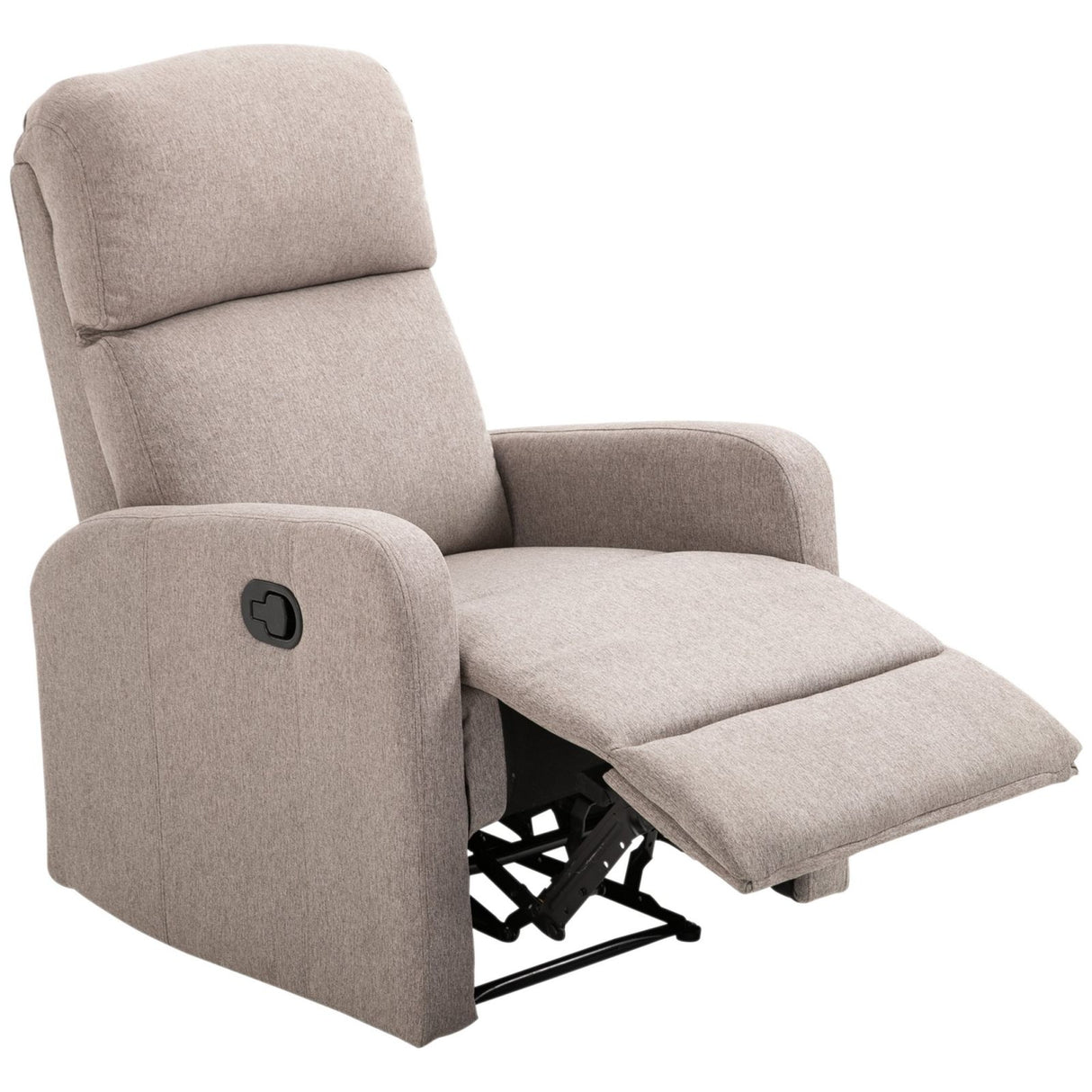 easycomfort easycomfort poltrona relax reclinabile manuale con poggiapiedi portata 125kg tessuto grigio 66 83 107cm ean 8054144137551