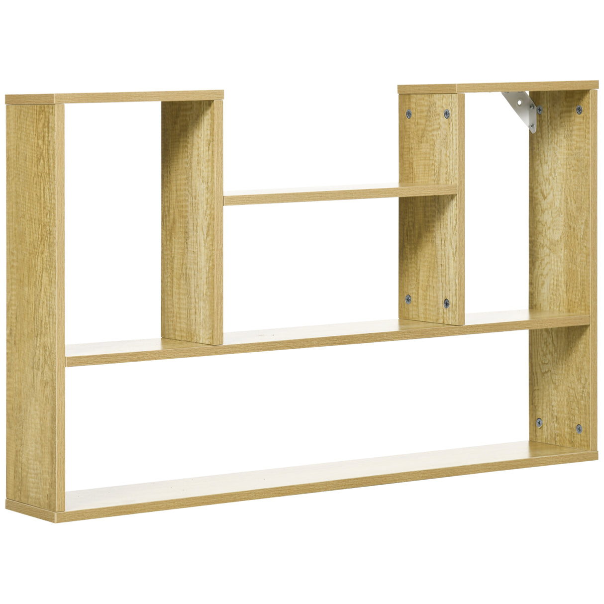 easycomfort easycomfort scaffale in legno truciolato a 4 ripiani per soggiorno camera da letto cucina e ingresso 100x15x60 cm