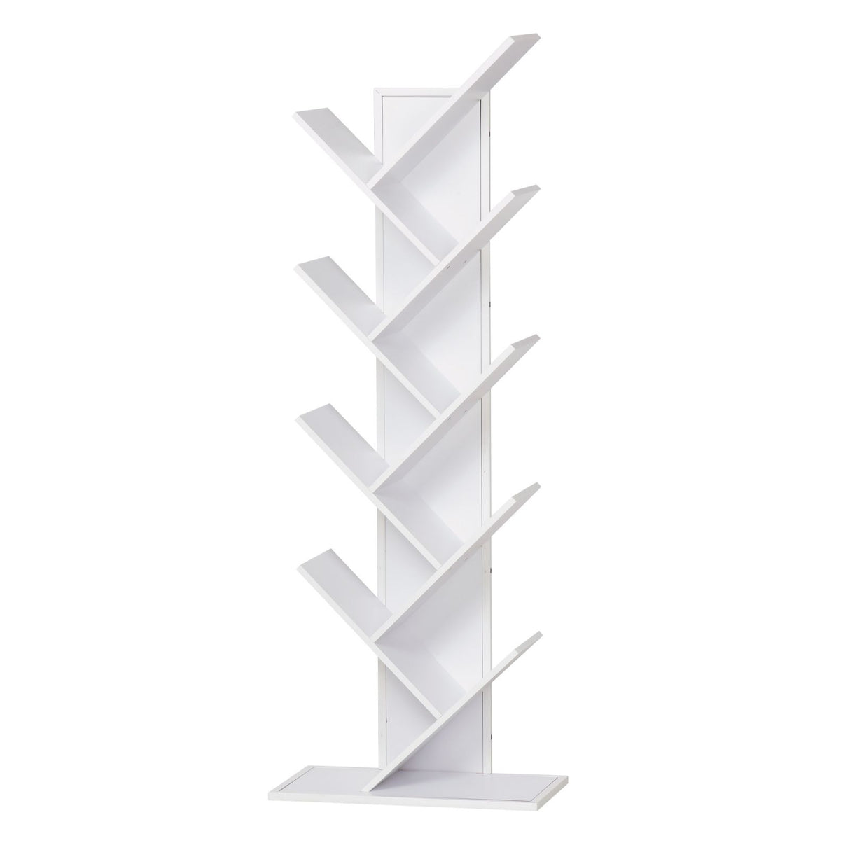 easycomfort easycomfort scaffale legno libreria design in legno moderna bianco con 10 ripiani 50x28x142cm ean 8054111846714