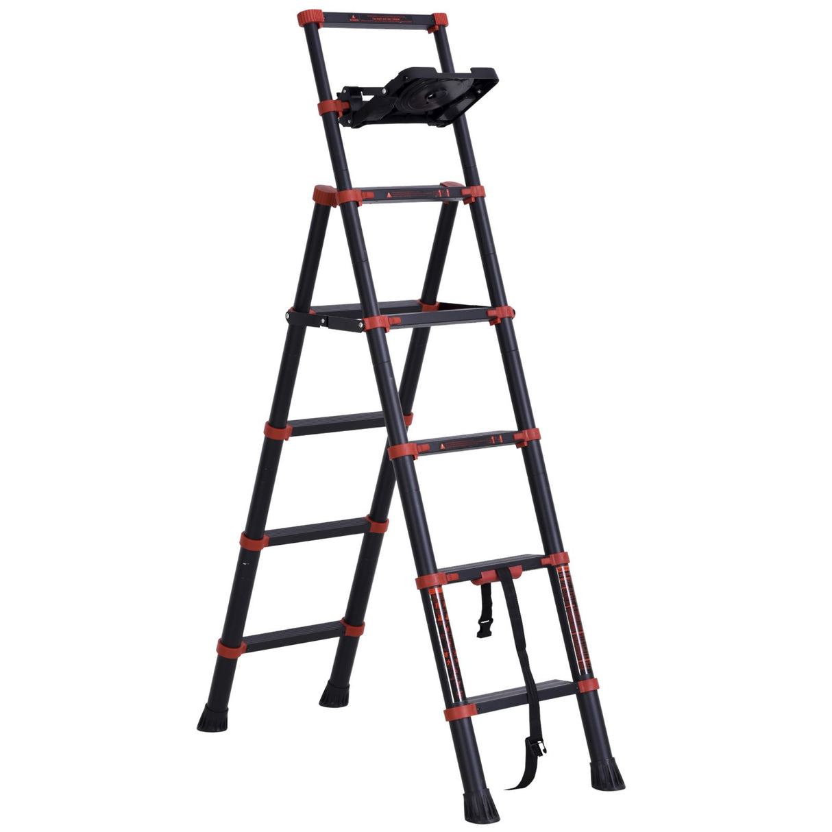 easycomfort easycomfort scala in alluminio con scaletta doppia vassoio pieghevole salvaspazio ean 8054144138336