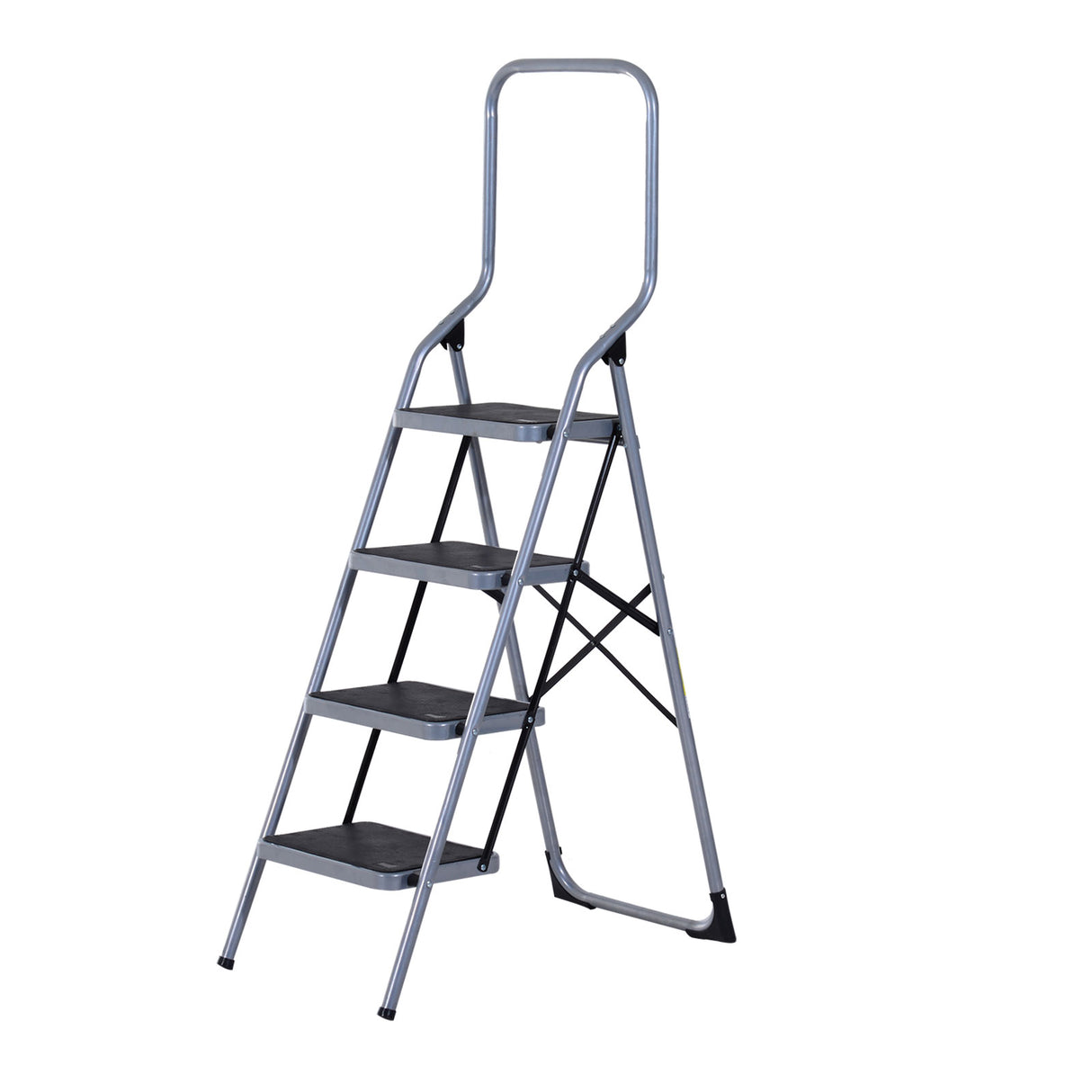 easycomfort easycomfort scala pieghevole in metallo con 4 gradini carico massimo 150kg 48x63x155cm