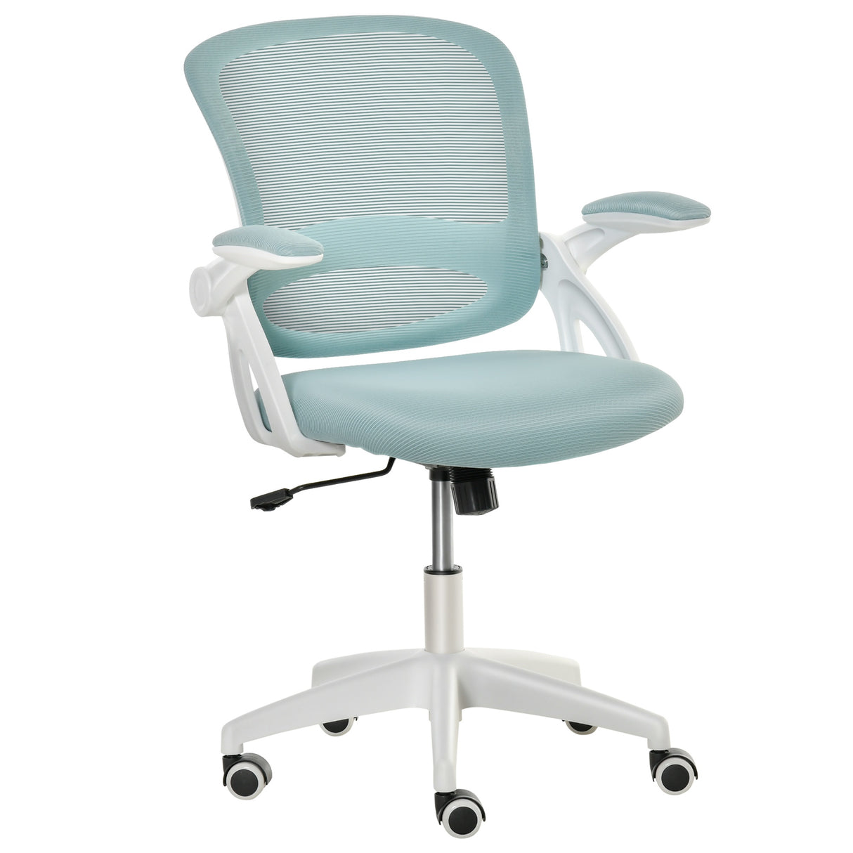 easycomfort easycomfort sedia da ufficio ergonomica con schienale a rete e seduta imbottita altezza regolabile 65 5x61 5x88 97 5cm azzurro
