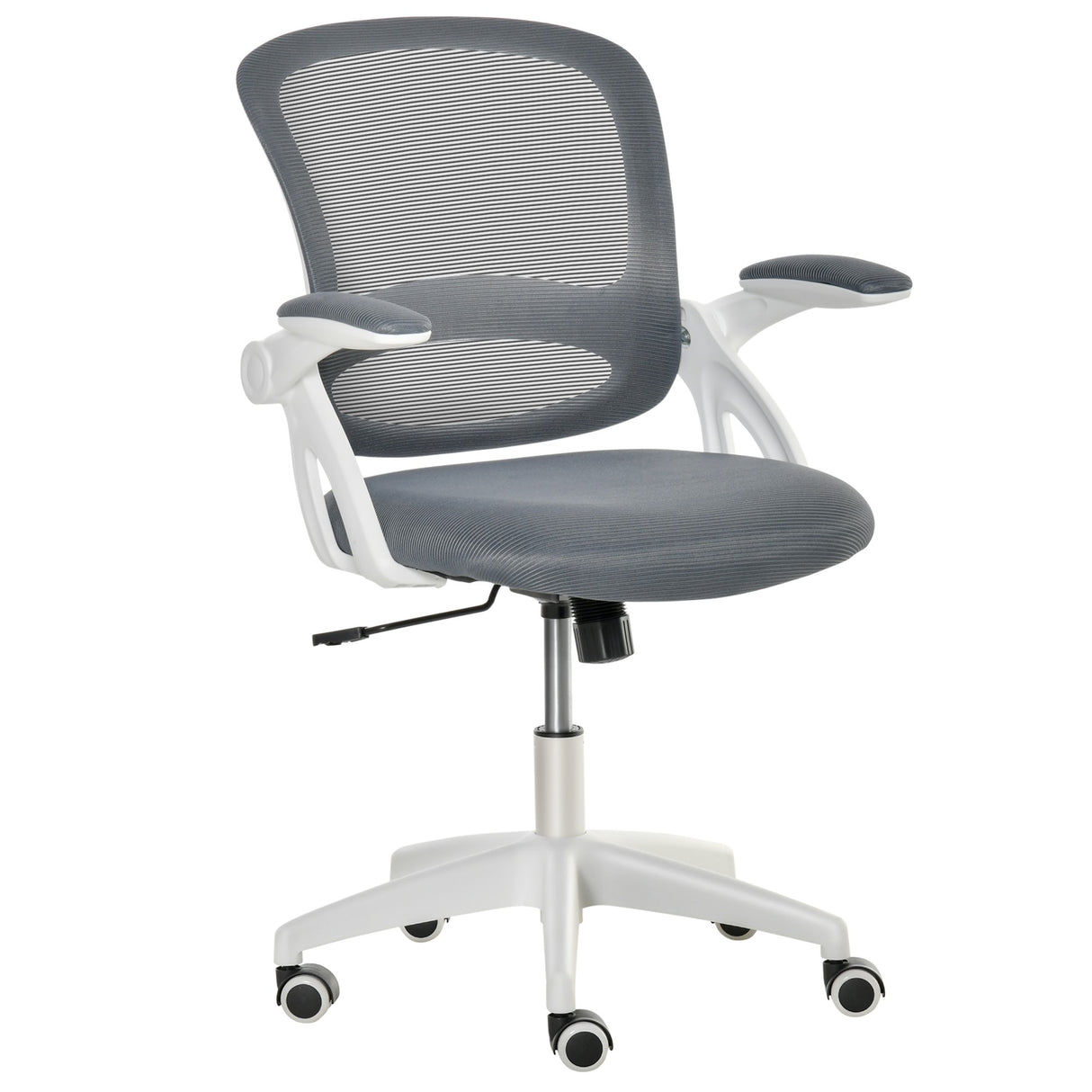 easycomfort easycomfort sedia da ufficio ergonomica con schienale a rete e seduta imbottita altezza regolabile 65 5x61 5x88 97 5cm grigio