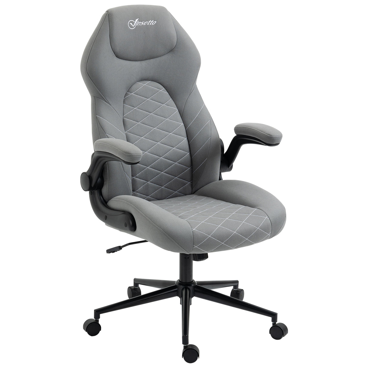 easycomfort easycomfort sedia da ufficio ergonomica e reclinabile ad altezza regolabile 65 5x69 5x112 122 cm grigio chiaro