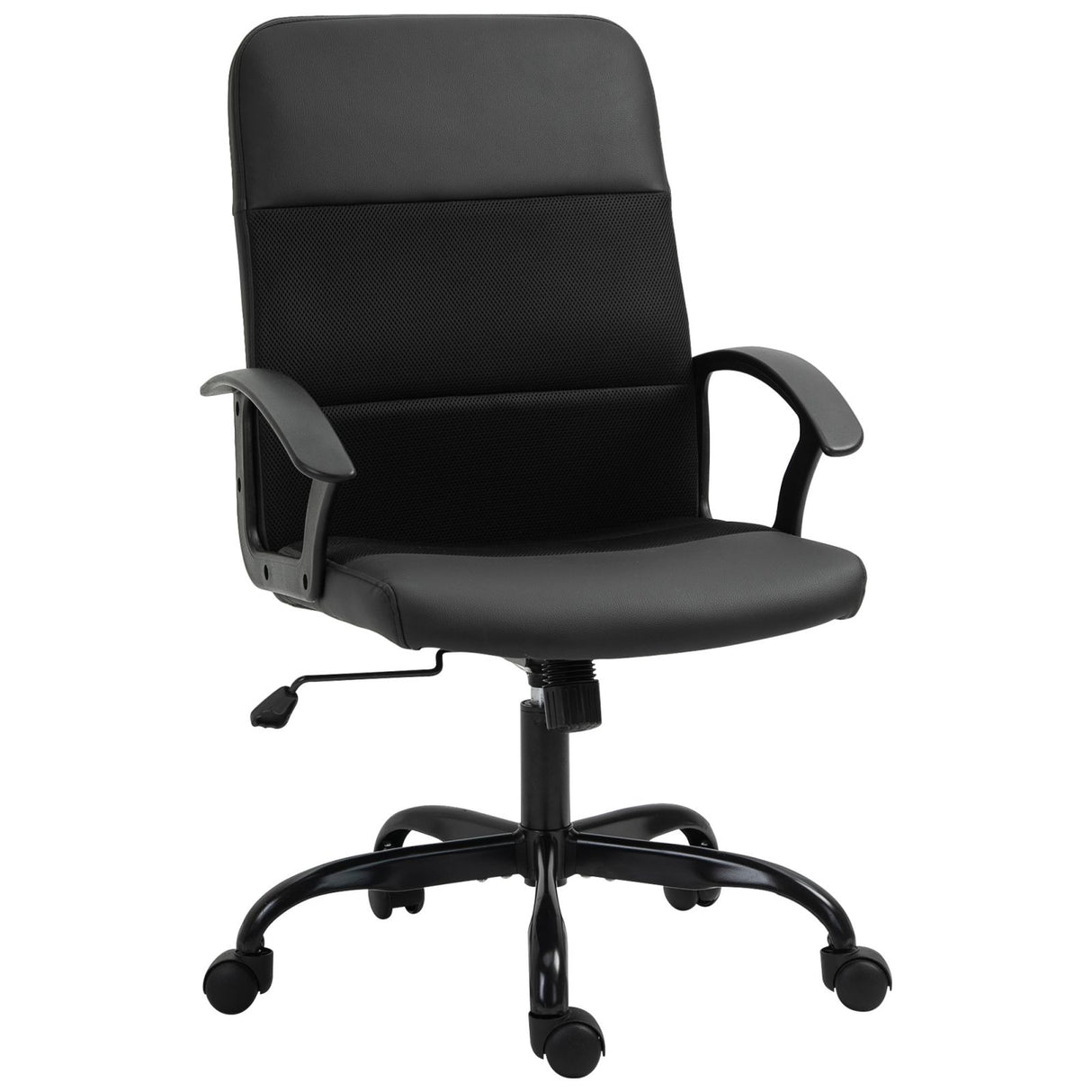 easycomfort easycomfort sedia da ufficio ergonomica in tessuto nero girevole con ruote ean 8054111848954