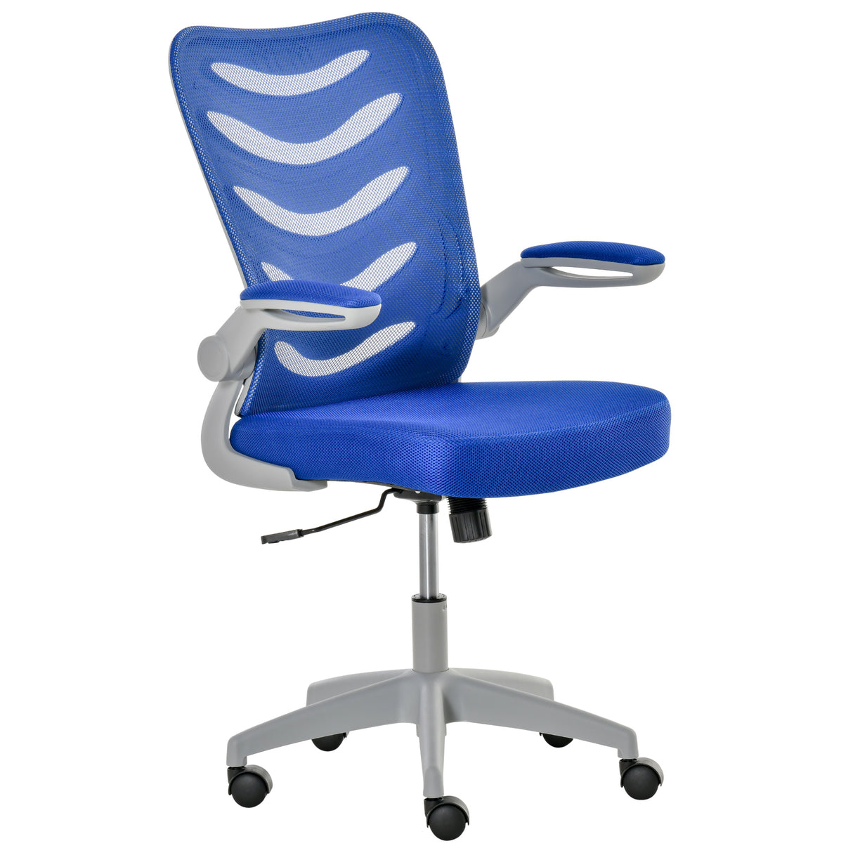 easycomfort easycomfort sedia da ufficio ergonomica poltrona girevole altezza regolabile e braccioli sollevabili 58 5x58x94 5 103 5cm blu