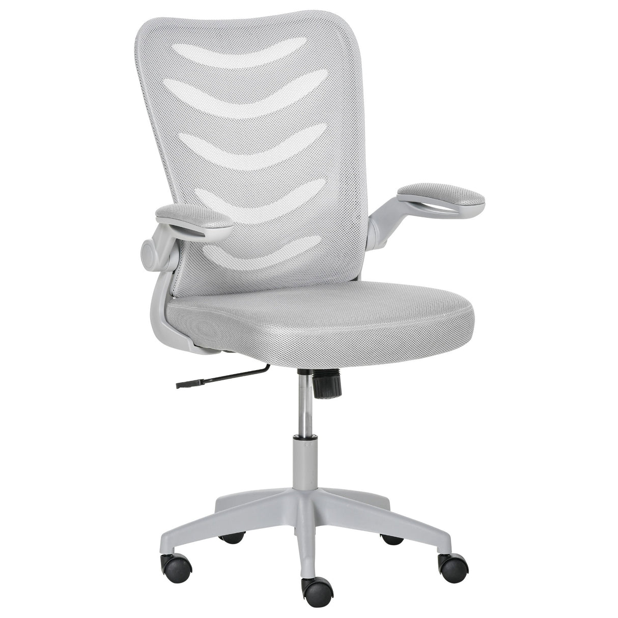 easycomfort easycomfort sedia da ufficio ergonomica poltrona girevole altezza regolabile e braccioli sollevabili 58 5x58x94 5 103 5cm grigio
