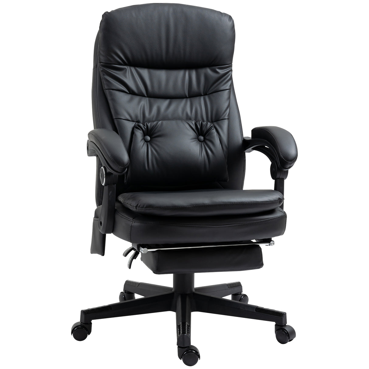 easycomfort easycomfort sedia da ufficio massaggiante in similpelle con presa usb 64x69x107 115cm nero