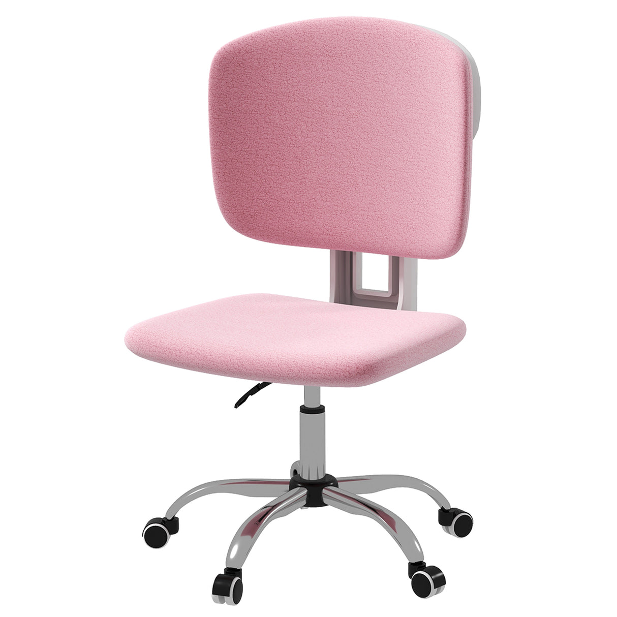 easycomfort easycomfort sedia ergonomica ad altezza regolabile in tessuto effetto lino con schienale ricurvo 48x53x80 90 cm rosa