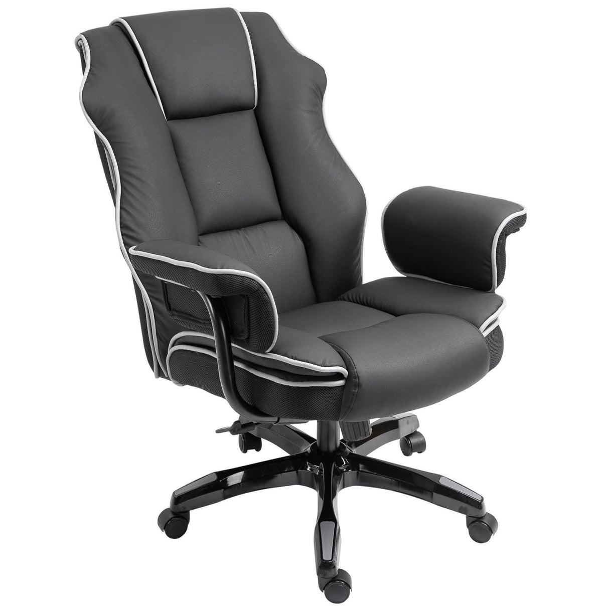 easycomfort easycomfort sedia ufficio ergonomica posturale con braccioli in similpelle nera con altezza regolabile e schienale reclinabile 150 ean 8054144133478