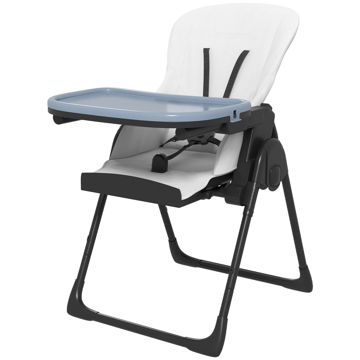 easycomfort easycomfort seggiolone pappa pieghevole per bimbi da 6 36 mesi altezza regolabile e schienale reclinabile nero e bianco