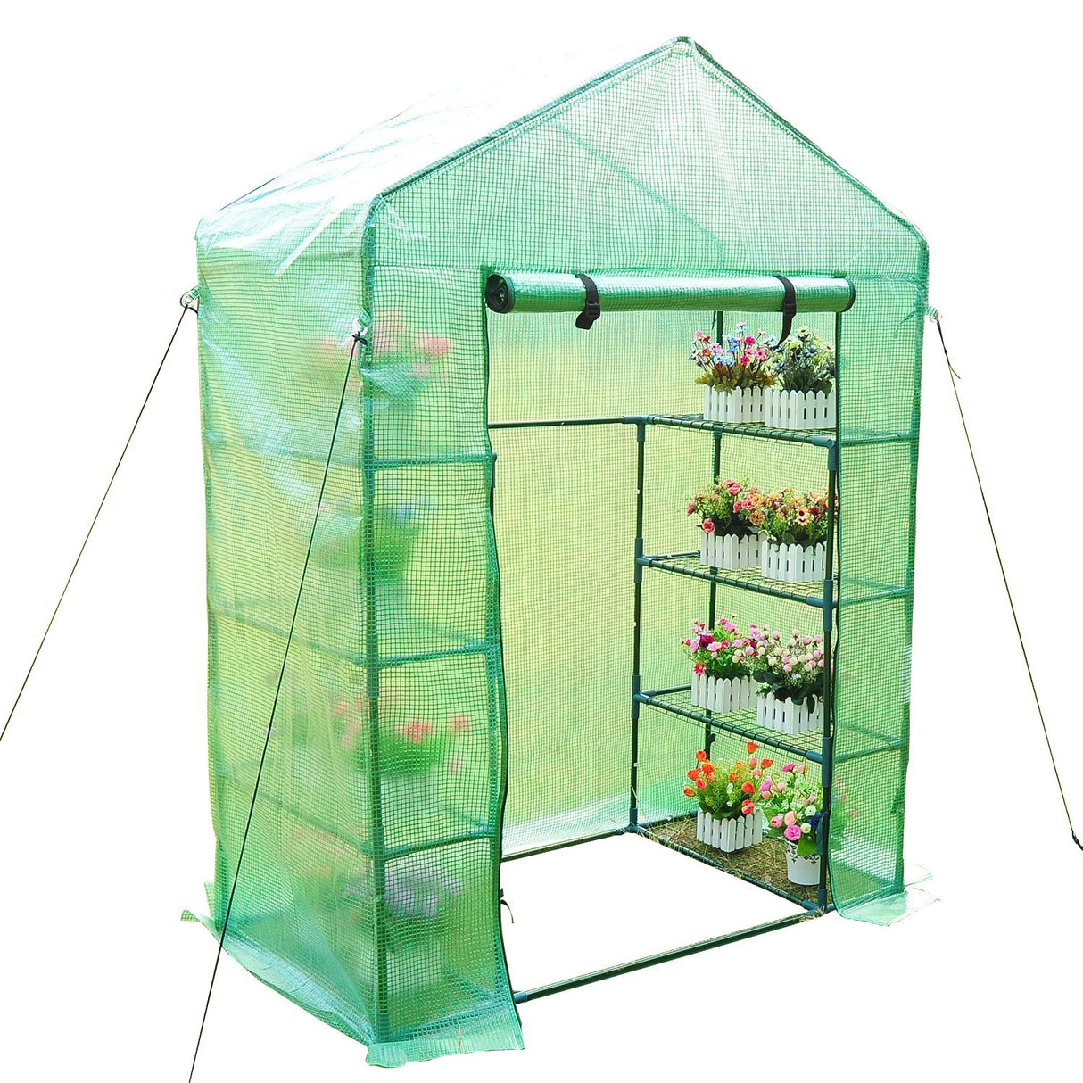 easycomfort easycomfort serra con scaffali serre agricole con tetto a spiovente in pe 143x73x195cm ean 8054111843669