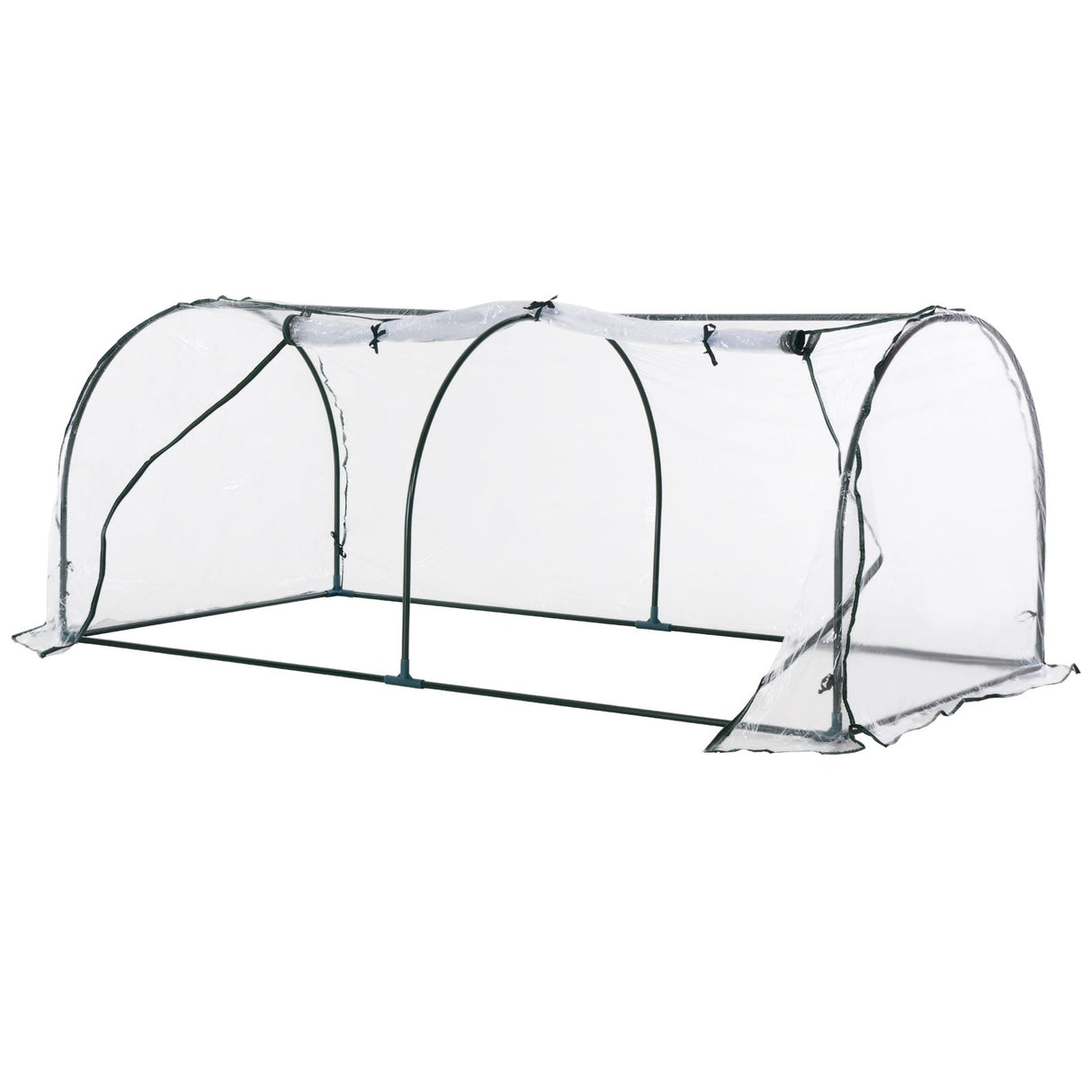 easycomfort easycomfort serra da giardino a tunnel in pvc telaio in acciao trasparente 200x100x80cm ean 8054111849159