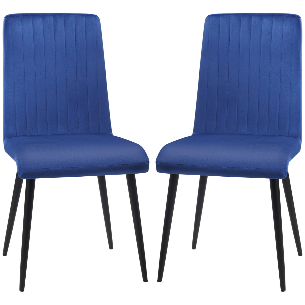 easycomfort easycomfort set 2 sedie da cucina imbottite in tessuto effetto velluto con design salvaspazio 43x58x90 cm