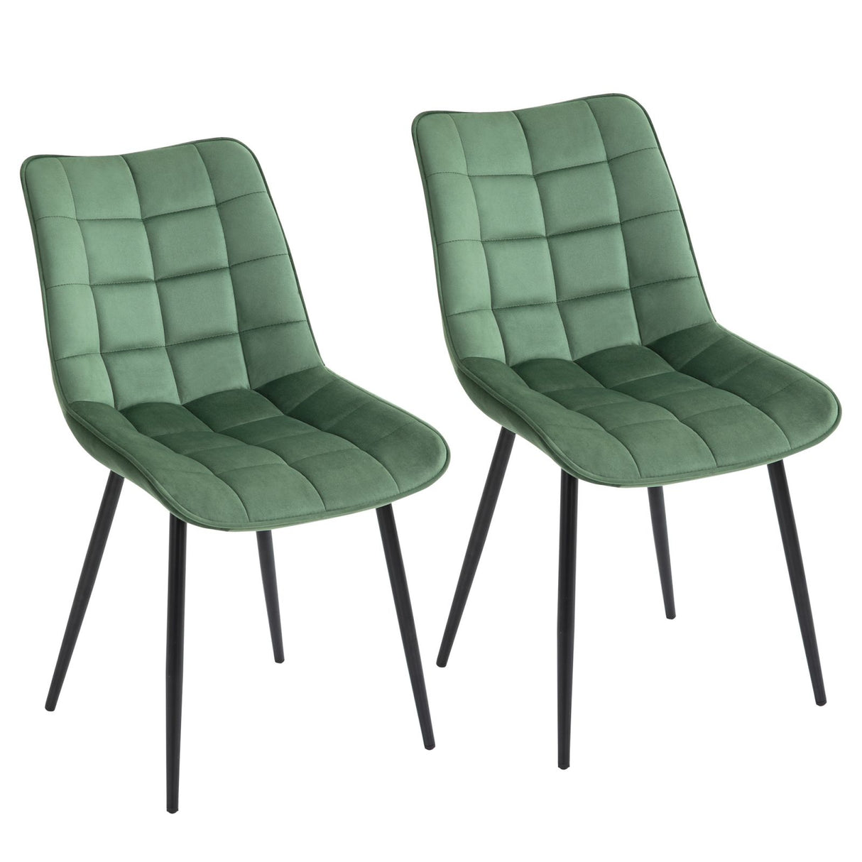 easycomfort easycomfort set 2 sedie moderne imbottite per soggiorno stile nordico velluto verde ean 8055776911335