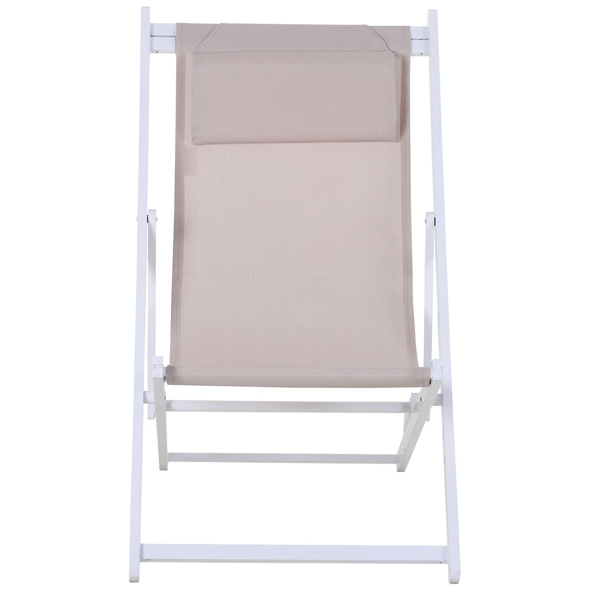 easycomfort easycomfort set 2 sedie sdraio pieghevoli in alluminio e texilene bianco ean 8054144130774