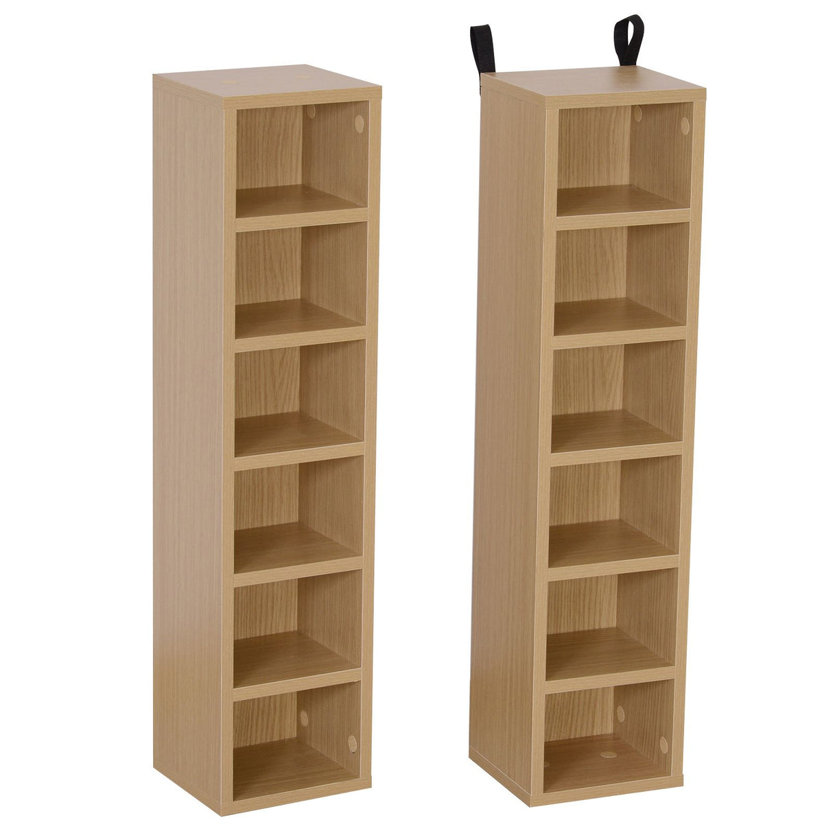 easycomfort easycomfort set di 2 scaffalature mobiletti 6 ripiani in legno mdf 21x19 2x88 3cm ean 8054111845175