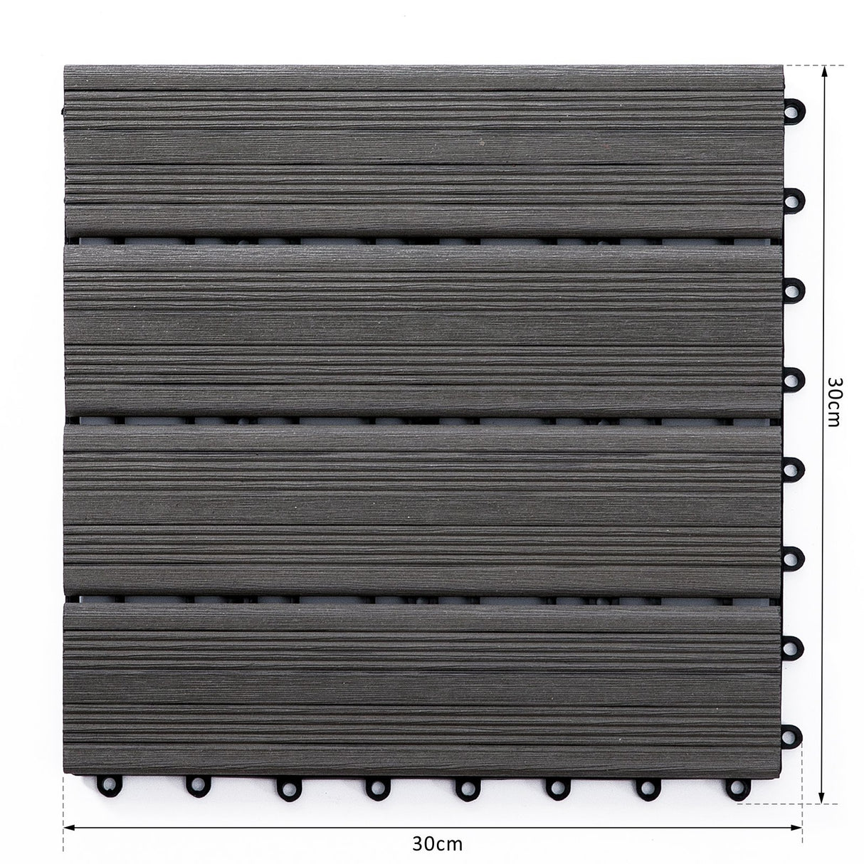 easycomfort easycomfort set piastrelle per esterno incastrabili per pavimentazione grigio 11 pezzi 30x30x2 2cm ean 8054111848701