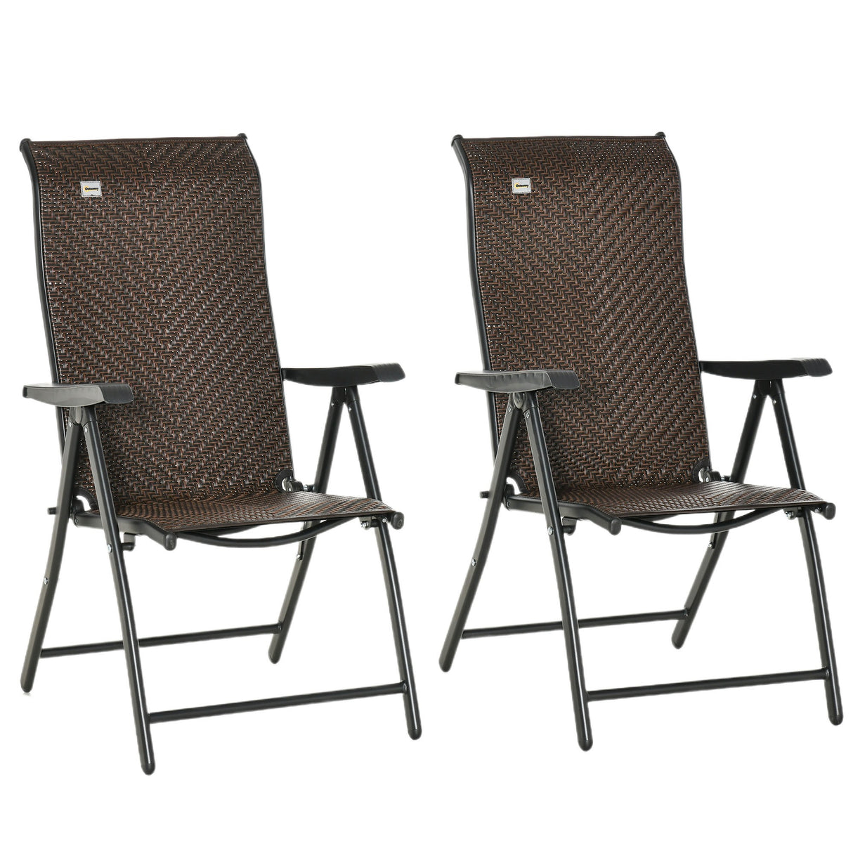 easycomfort easycomfort set sedie da giardino 2 pezzi in rattan pe e acciaio sedie pieghevoli da esterno con schienale regolabile in 7 posizioni rosso e nero