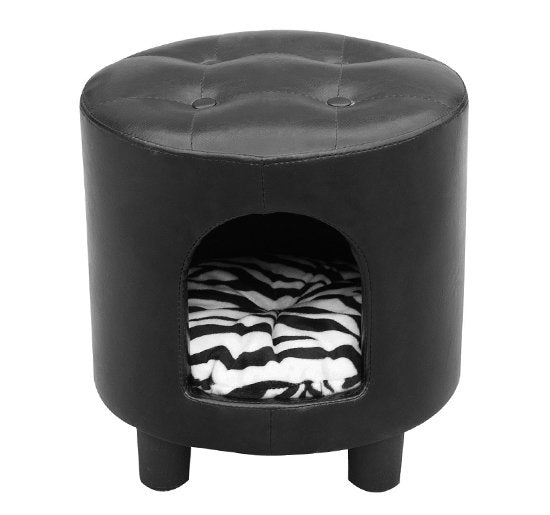 easycomfort easycomfort sgabello cuccia con cuscino per cane gatto nero 39x39x42 cm ean 8054111846004