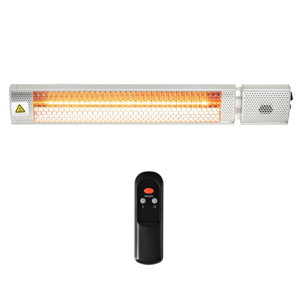 easycomfort easycomfort stufa da esterno elettrica 1000w2000w pannello riscaldante a parete con telecomando in alluminio 67 5x10 5x7cm grigio