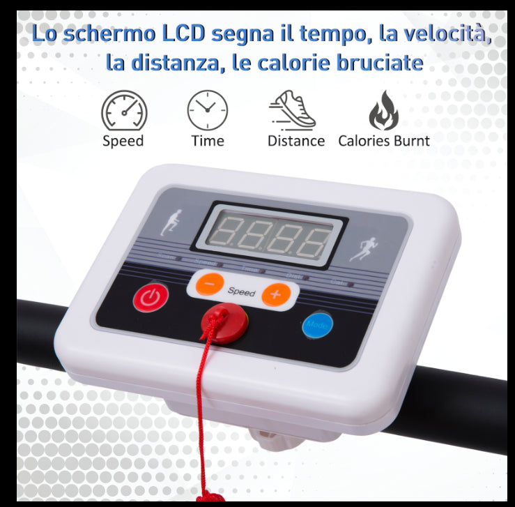 easycomfort easycomfort tapis roulant elettrico pieghevole per allenamento a casa con schermo lcd 500w velocita max 10kmh ean 8055776913568
