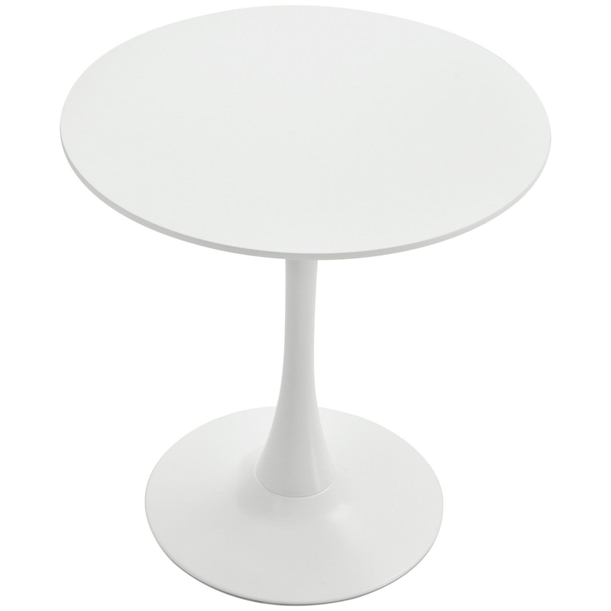 easycomfort easycomfort tavolo da cocktail minimal rotondo con base in metallo bianco d70 x 73 cm ean 8054144134284