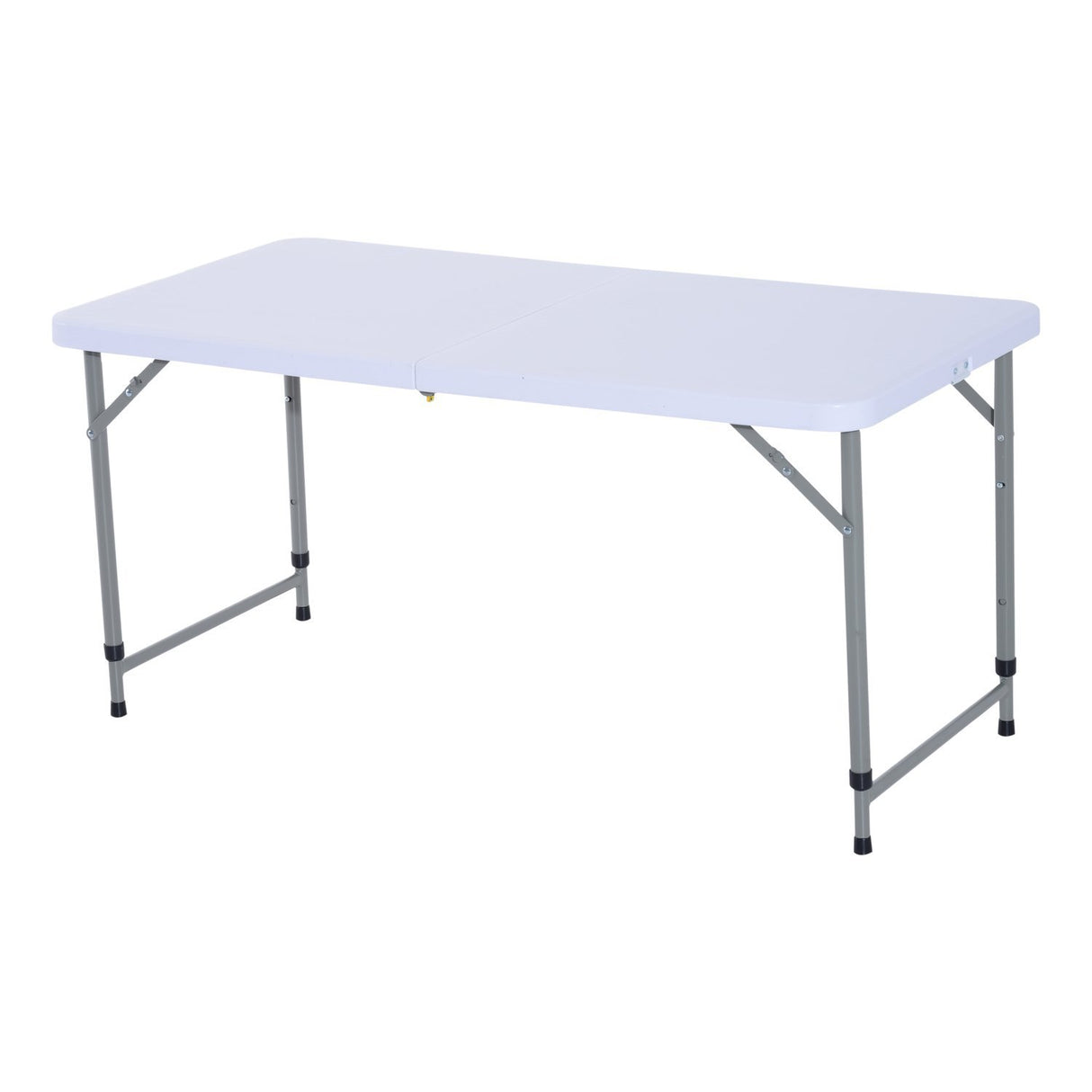easycomfort easycomfort tavolo richiudibile a valigetta per campeggio e picnic in polietilene bianco 122x61x5974cm ean 8054144130958