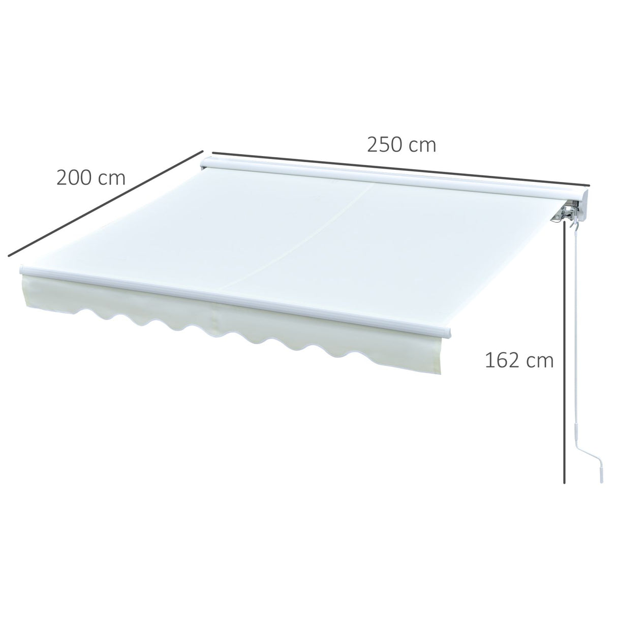 easycomfort easycomfort tenda da sole a bracci con apertura automatica telecomando e luci a led beige 250x200cm ean 8055776915340