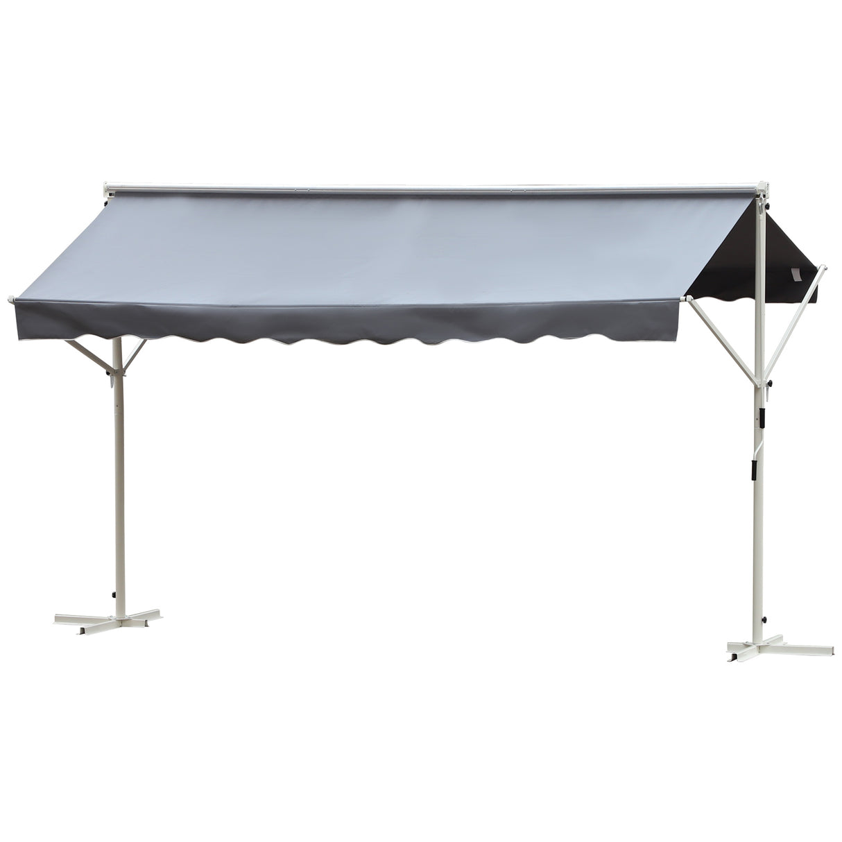 easycomfort easycomfort tenda da sole a caduta autoportante apertura con manovella e inclinazione regolabile 295x294cm grigio