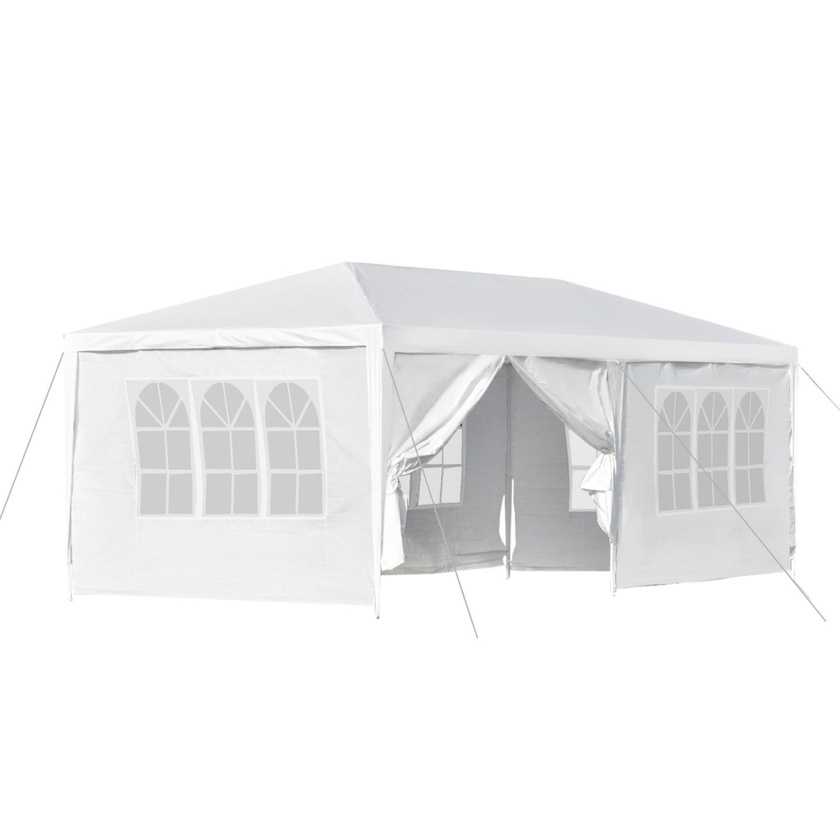 easycomfort easycomfort tendone gazebo 6x3m con pareti laterali rimovibili per giardino bianco ean 8055776912004