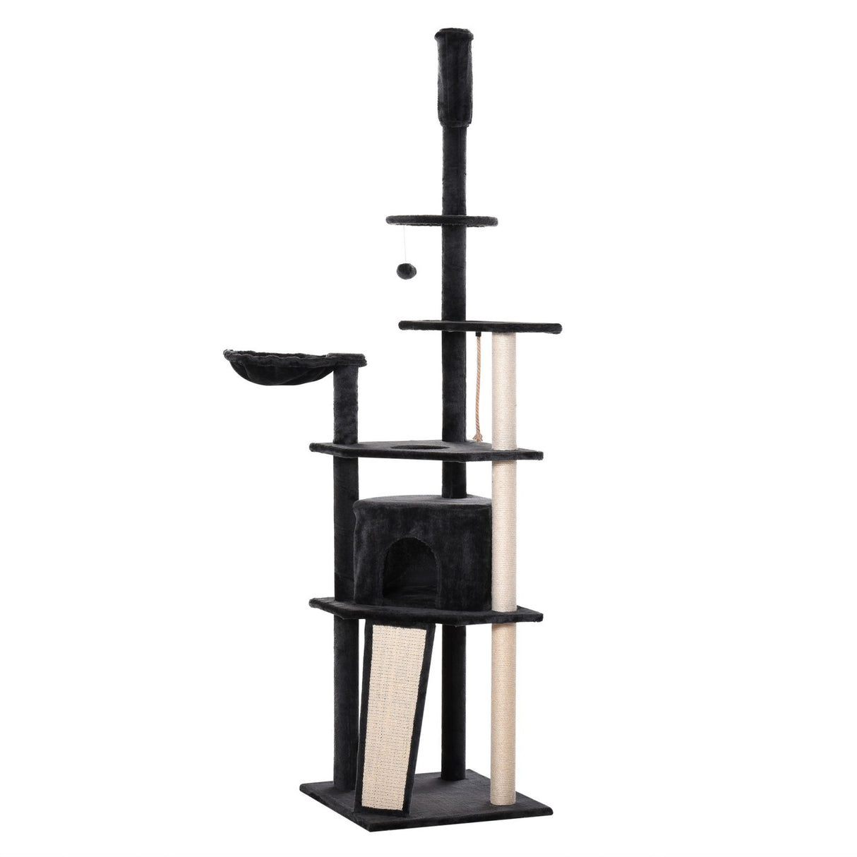 easycomfort easycomfort tiragraffi per gatti multilivello alto 210 240cm con cuccia e amaca ean 8054144138701