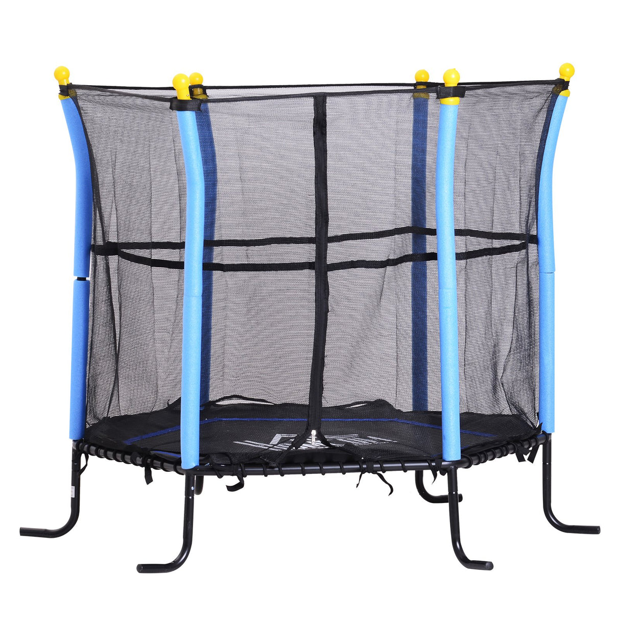 easycomfort easycomfort trampolino elastico con rete di sicurezza nero e blu 155 x 122 5 cm ean 8054144132259