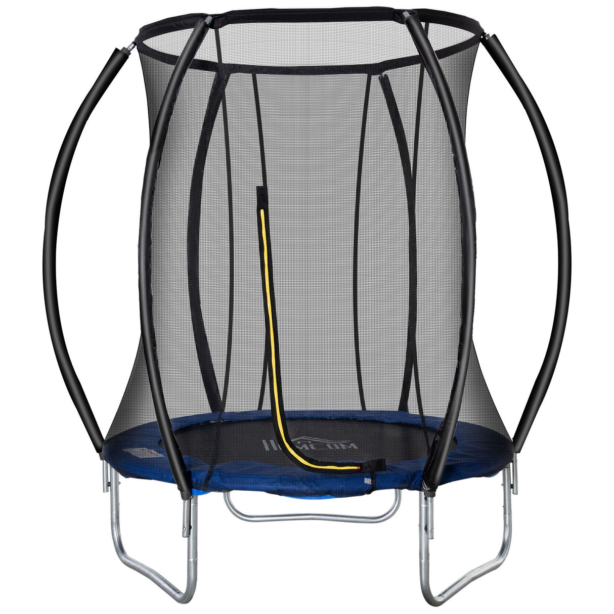 easycomfort easycomfort trampolino elastico fitness blu a 36 molle per adulti e bambini con rete di protezione e 3 gambe a u 225x235 cm