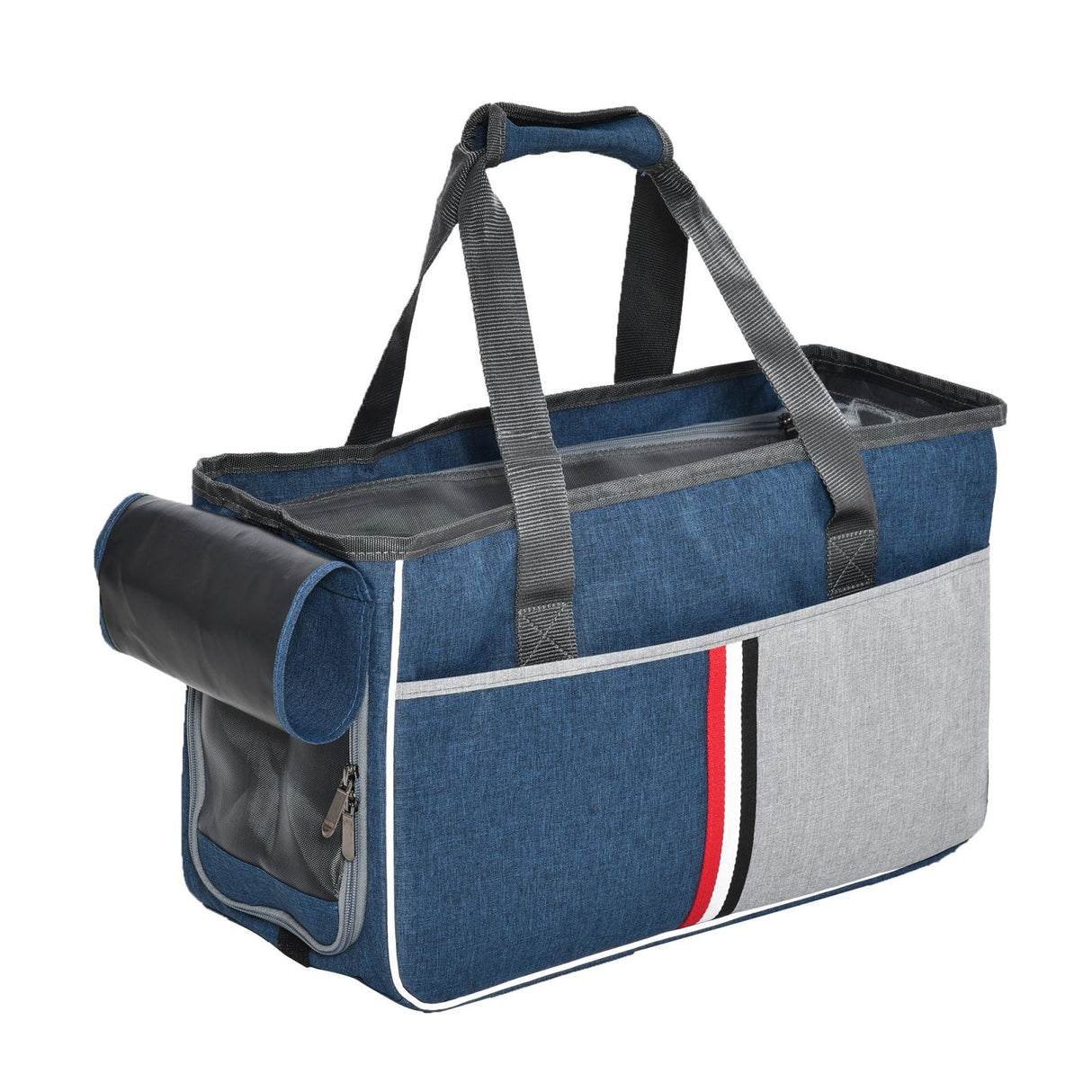 easycomfort easycomfort trasportino per cani e gatti in oxford cuscino rimovibile e lavabile con rete traspirante 47x20x28cm blu