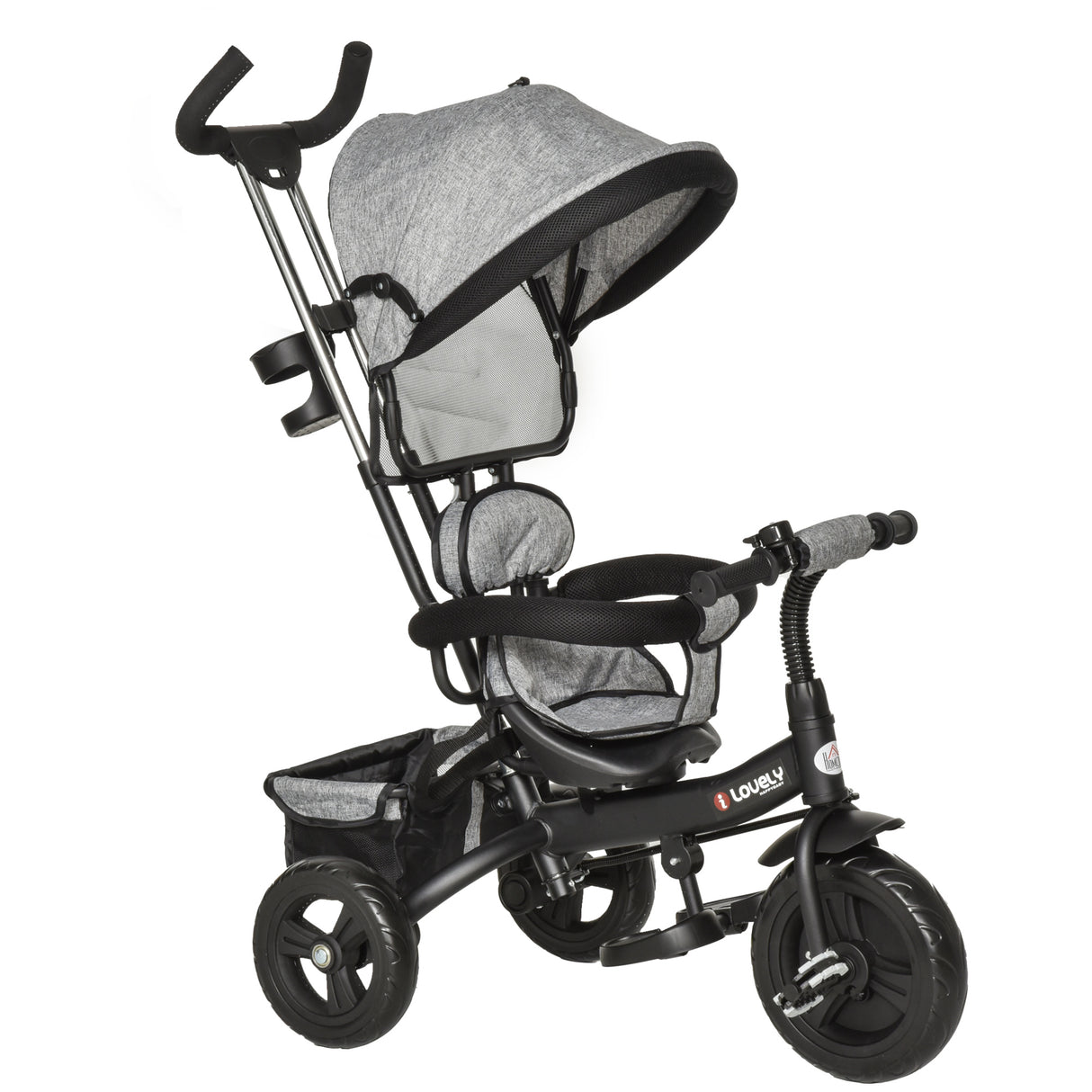 easycomfort easycomfort triciclo passeggino 2 in 1 pieghevole per bambini 18 mesi con maniglione