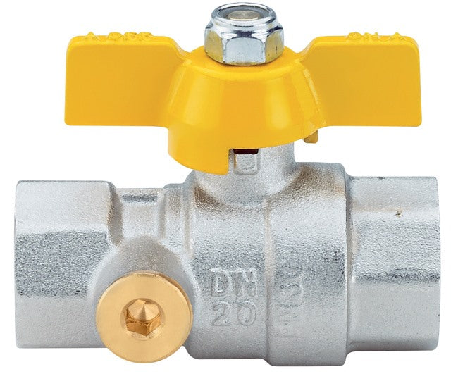 enolgas valvola a sfera enolgas arresto con farfalla con presa pressione per gas femmina femmina modello 1 codice s1437n36 ean 8010660119709