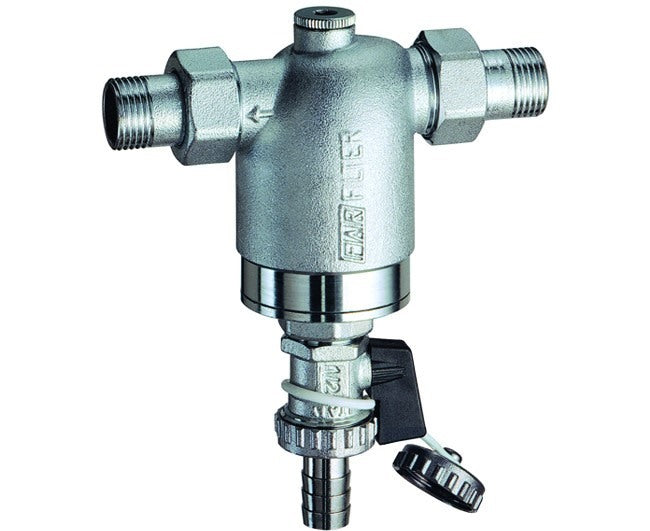 far filtro autopulente far corpo in ottone cromato rete filtro aisi 304 300 um 25 bar 95c modello 12 codice far394312 ean 8032628358333