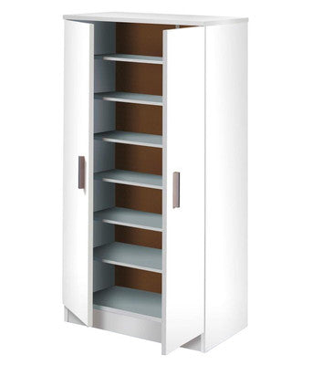 fores armadio scarpiera fores modello basic a 6 ripiani cm 55x36x108h bianco