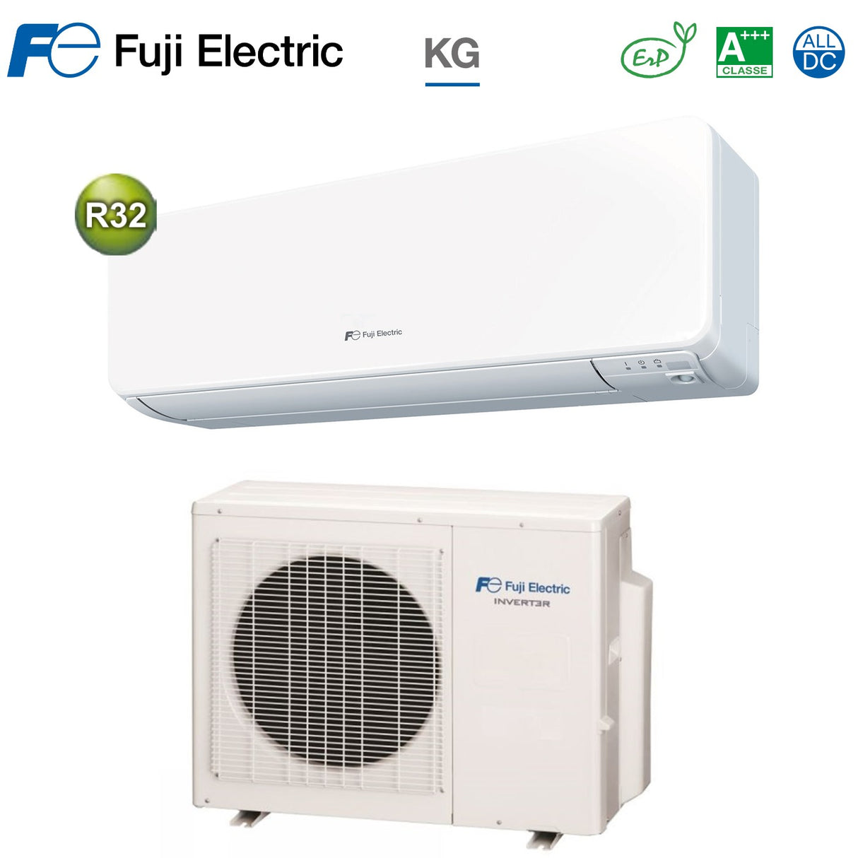 fuji electric climatizzatore condizionatore fuji electric inverter serie kg 7000 btu rsg07kg r 32 classe a ean 8059657006103