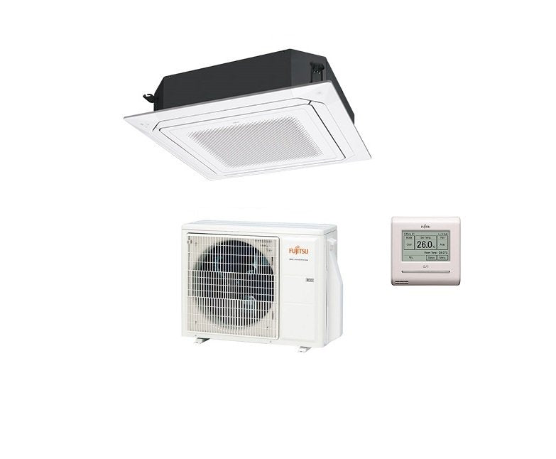 fujitsu climatizzatore condizionatore fujitsu cassetta 4 vie serie eco kr circular flow 24000 btu r 32 cod 3ngf88620 white auxg24krlb novita